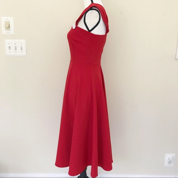 Tatyana Elvgren Surprised Dress Red 50s Dress - Picture 4 of 8